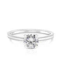 Momenti 14K White Gold 0.90 ct Round Brilliant Diamond Solitaire Ring