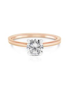 Momenti 14K Rose Gold 0.90 ct Round Brilliant Solitaire Ring