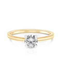 Momenti 14K Yellow Gold 0.70 ct Round brilliant Diamond Solitaire Ring