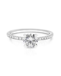 Momenti 14K White Gold 0.90 Carat Round Brilliant diamond Solitaire Ring