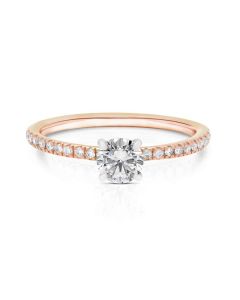 Momenti 14K Rose Gold 0.53 ct Round Brilliant Diamond Solitaire Ring