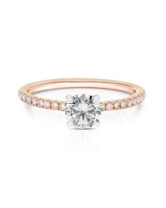 Momenti 14K Rose Gold 0.70 ct Round Brilliant Diamond Solitaire Ring