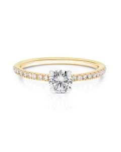 Momenti 14K Yellow Gold 0.50 ct Round Brilliant Diamond Solitaire Ring
