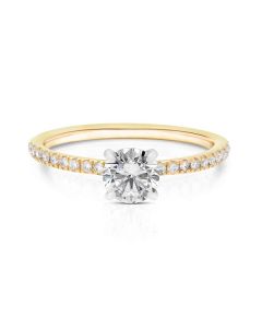 Momenti 14K Yellow Gold 0.70 ct Round Brilliant Diamond Solitaire Ring