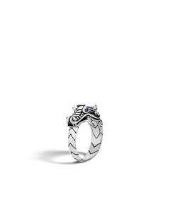 John Hardy Legends Collection Naga Ring With Sapphire Eyes