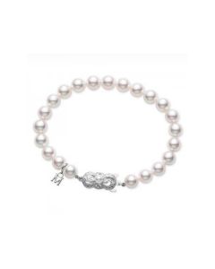 Mikimoto Akoya Pearl 5-5.5mm AAA White Gold Bracelet