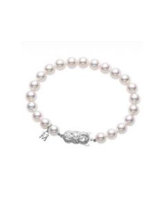 Mikimoto Akoya Pearl 5.5-6mm A Strand White Gold Bracelet