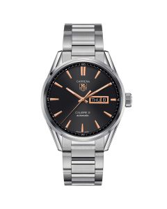 Tag Heuer 41mm Carrera Automatic Calibre 5 Day-Date Watch WAR201C.BA0723 - 1 Left