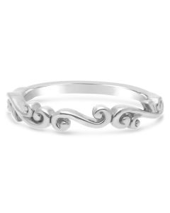 White gold vintage wedding band