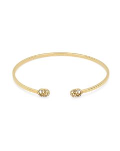 GG Cuff Bracelet with Diamond G's in 18kt Yellow Gold YBA481662001