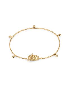 Gucci Running G Yellow Gold Diamond Toggle Bracelet YBA481671001