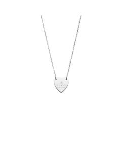 Gucci Sterling Silver Trademark Heart Necklace 
