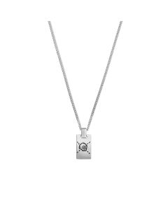 Gucci Ghost Silver Dog Tag Chain Necklace