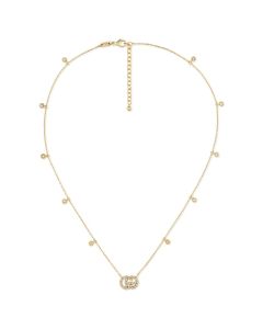 Gucci Running G Necklace with Diamond GG Pendant 