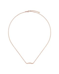 Gucci 18K Rose Gold Link To Love Bar Necklace 