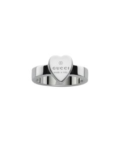 Gucci Sterling Silver Trademark Heart Ring 