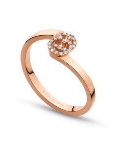 YBC457127001 Gucci Running G Ring with Diamond GG Design