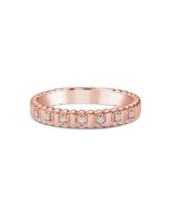 James Free Jewelers 14K Rose Gold Fluted 7 Diamond Ring