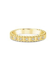 James Free Jewelers 14K Yellow Gold Fluted 7 Diamond Ring
