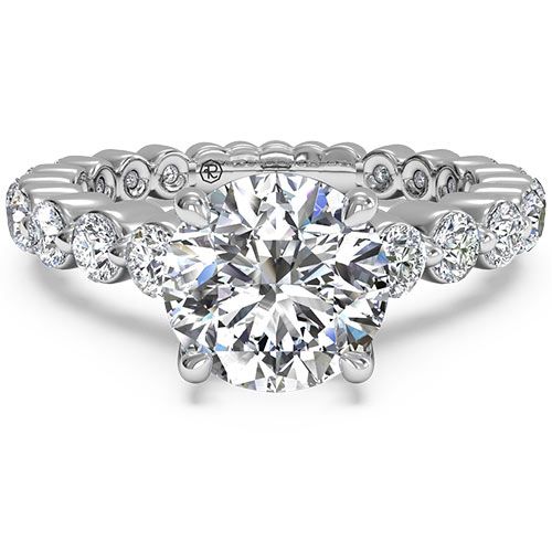 Ritani 14K White Gold Shared Prong Diamond Engagement Ring 