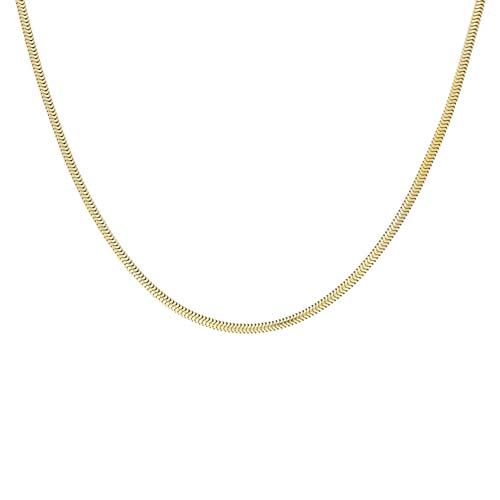 James Free 14K Yellow Gold 1.6mm Snake Chain Necklace 18" Long