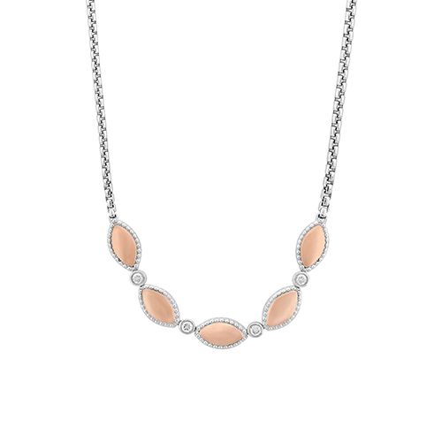 Charles Krypell Two Tone Five Diamond Fire Fly Necklace