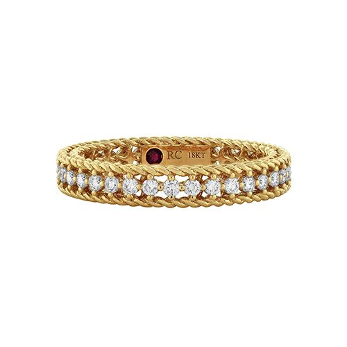 Roberto Coin Symphony Diamond Princess Ring in 18K Yellow Gold