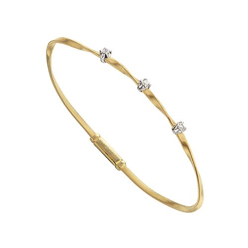 Marco Bicego Marrakech Yellow Gold Diamond Stackable Bangle Bracelet BG337 BYW