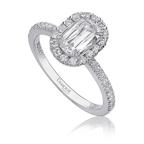 Christopher Design L'Amour Collection Diamond Halo Engagement Ring L105-100