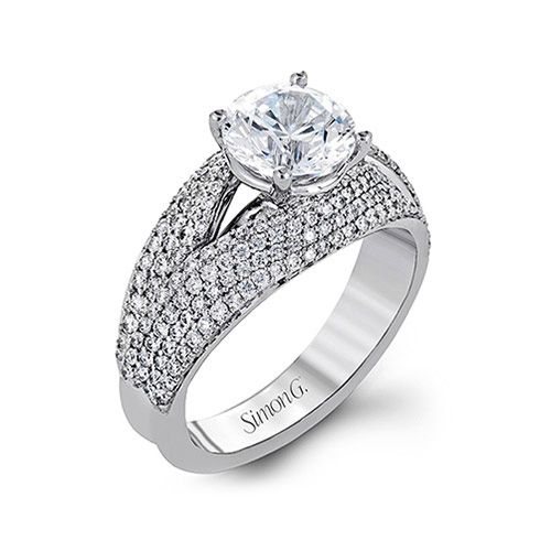 Simon G Modern Engagement Ring from the Garden Collection