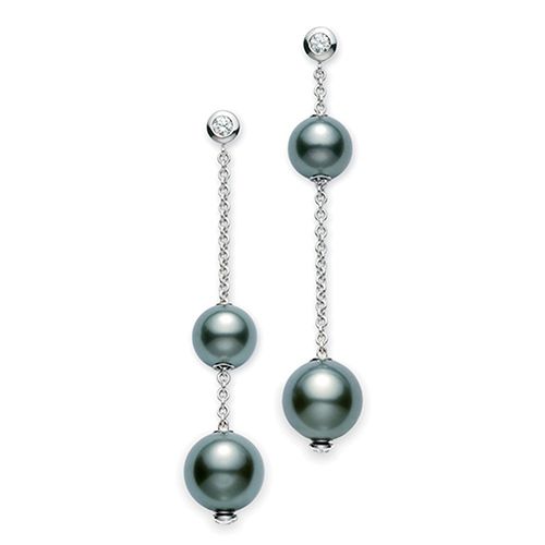 Mikimoto Black South Sea Pearls in Motion Earrings PEL644BDW