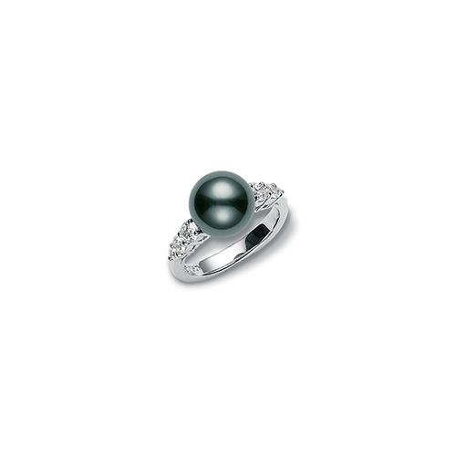 Mikimoto Morning Dew Black South Sea Pearl Ring PRA541BDW