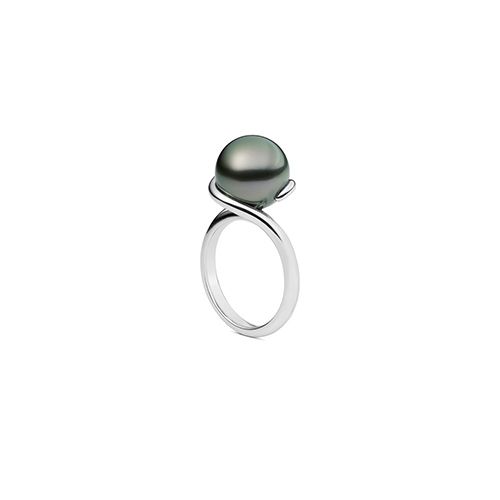 Mikimoto Twist Black South Sea Pearl Ring PRA851BW