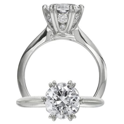Ritani Diamond Detailed Solitaire Engagement Ring Setting 1RZ3278HRWG