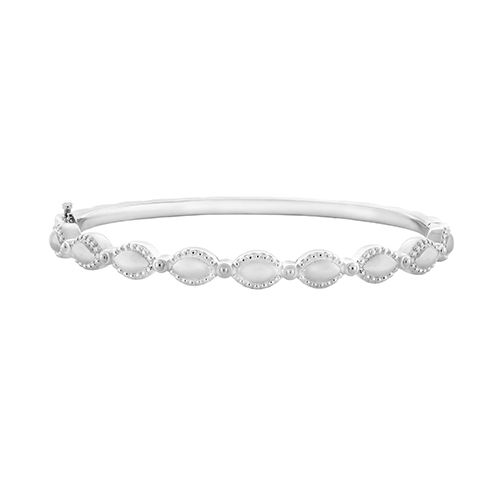 Charles Krypell Silver Nine Silver Marquee Station Bracelet