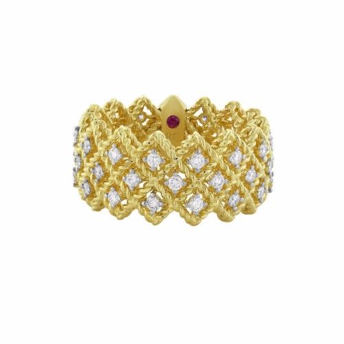 Roberto Coin New Barocco Three Row Diamond Band