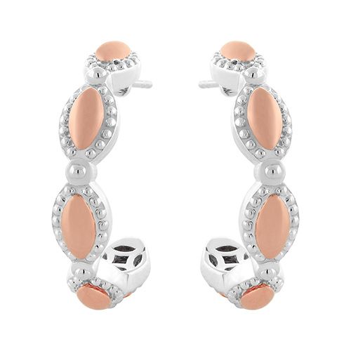 Charles Krypell Silver Gold Firefly Marquee Hoop Earrings LIMITED 1-6964-FFSP