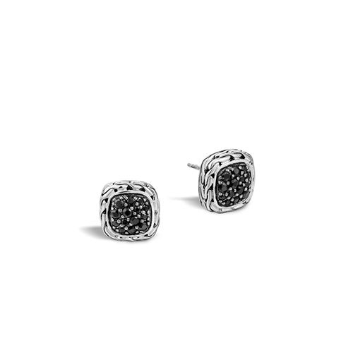 John Hardy Classic Chain 12MM Silver Stud Earrings