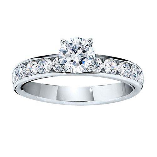 James Free Jewelers Ten Round Diamond Channel Set Engagement Ring Setting