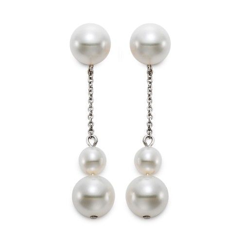James Free Multiple White Freshwater Pearl Dangle Earrings