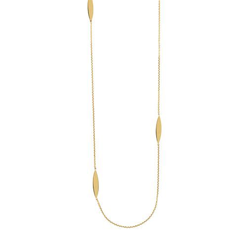 James Free 14K Yellow Gold Cable Chain with Marquise Stations Necklace - FINAL SALE 