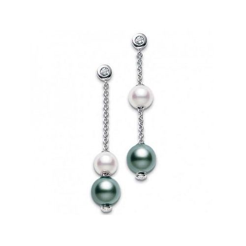 Mikimoto Pearls in Motion Black & White South Sea Pearl Earrings