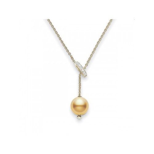 Mikimoto Pearls in Motion Golden South Sea Pearl & Diamond Necklace