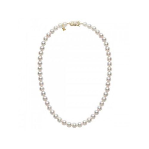 Mikimoto Akoya Pearl 7-7.5mm A+ 18" Yellow Gold Princess Strand Necklace
