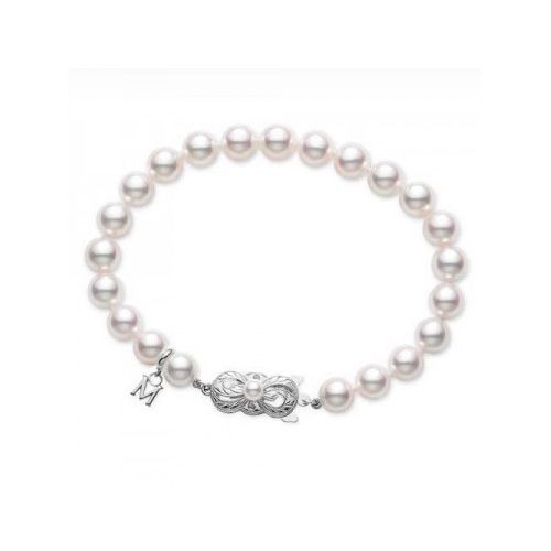 Mikimoto Akoya Pearl 5-5.5mm A White Gold Bracelet 