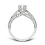 Propose Tonight Round Diamond Center with Diamond Pave Sides Engagement Ring