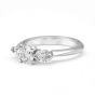 Propose Tonight Three Stone Round Marquee Diamond Engagement Ring
