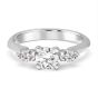 Propose Tonight Three Stone Round Marquee Diamond Engagement Ring