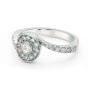 Propose Tonight Swirl Round Diamond Halo Engagement Ring