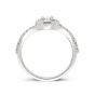 Propose Tonight Swirl Round Diamond Halo Engagement Ring